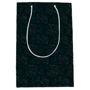 Terrain Pattern Green 01bx4.Black Medium Gift Bag