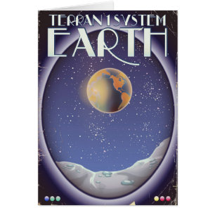 Terran 1 Système Terre poster de voyage science-fi