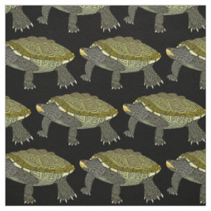 Terrapin (black) - Cotton Twill Fabric