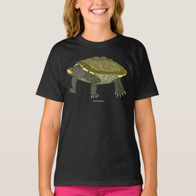 Terrapin (black) - Girl's Basic T-Shirt (Front)