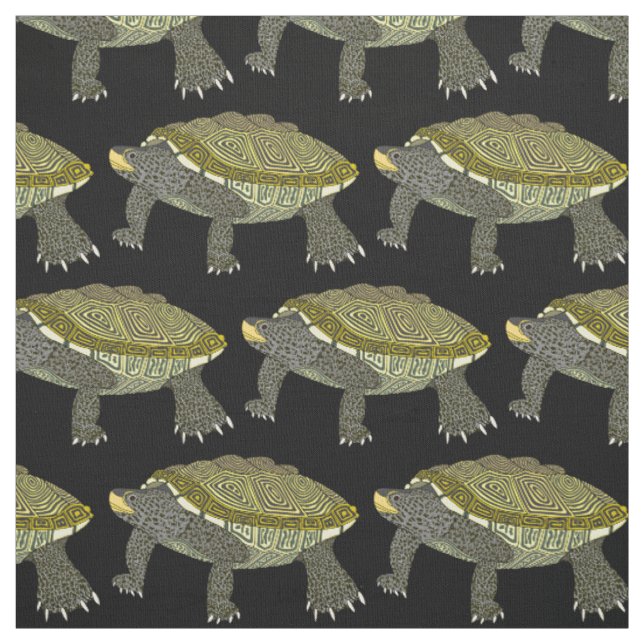 Terrapin (black) - Pima Cotton Fabric (Swatch)