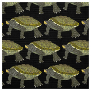 Terrapin (black) - Polyester Poplin Fabric