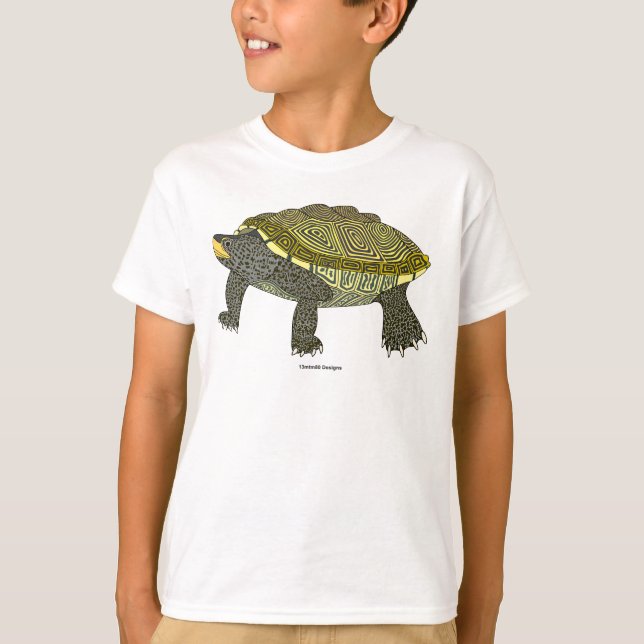 Terrapin (blanc) - T-Shirt de base pour garçon (Devant)