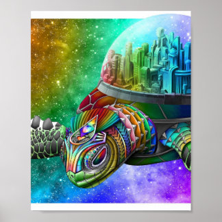 Terrapin Space Station — Cosmic Turtle Art Poster
