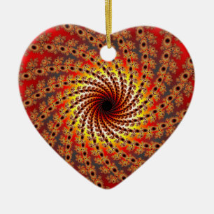 Terrapin Spin Fractal Art Ceramic Ornament
