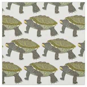 Terrapin (white) - Combed Cotton Fabric