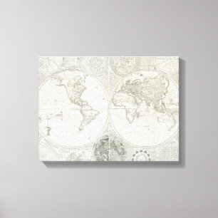 Terraqueous Globe by Samuel Dunn 1787 Canvas Print