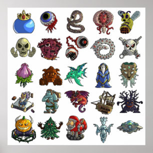 Terrarias All Boss Poster