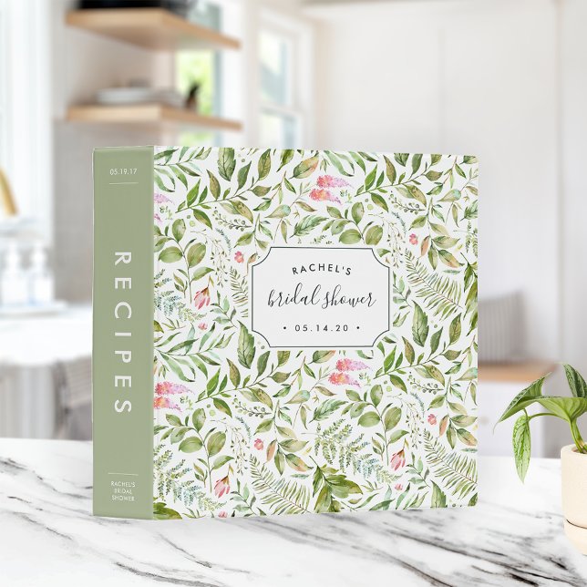 Terrarium Botanical Bridal Shower Recipe Binder (Creator Uploaded)