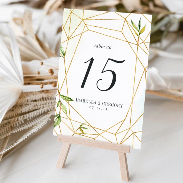 Terrarium | Carte de numéro de table personnalisée (Créateur téléchargé)