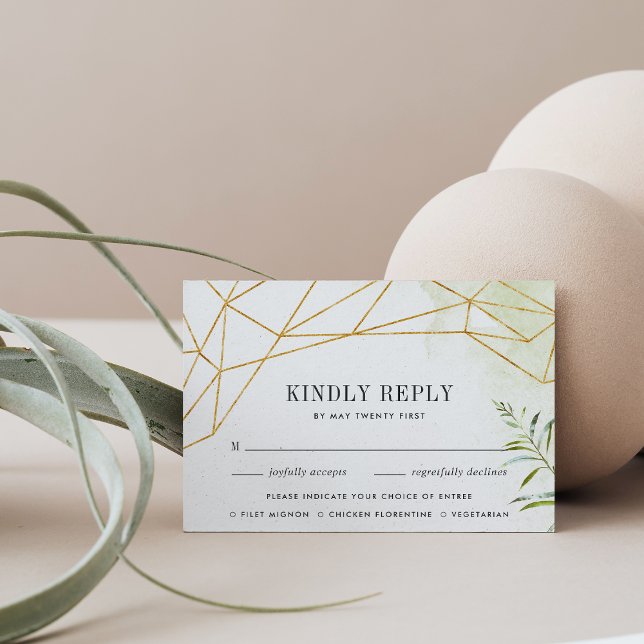 Terrarium RSVP Card with Entree Choices (Creator Uploaded)