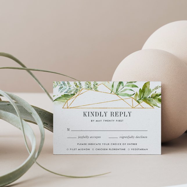Terrarium RSVP Card with Entree Choices (Creator Uploaded)