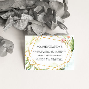 Terrarium   Wedding Hotel Accommodation Cards
