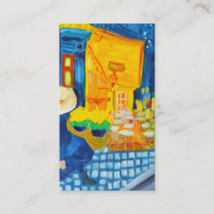 Terrasse de café de Van Gogh au carte de visite d