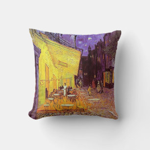 Terrasse de café de Van Gogh au coussin vintage