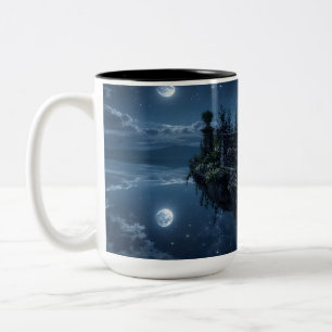 Terrasse flottante au clair de lune Mug noir