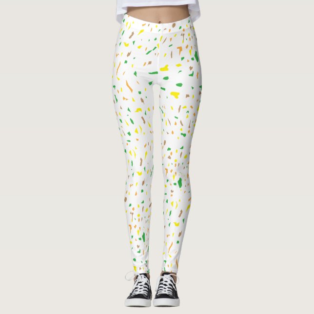 Terrazo Elegant Summer Leggings (Front)