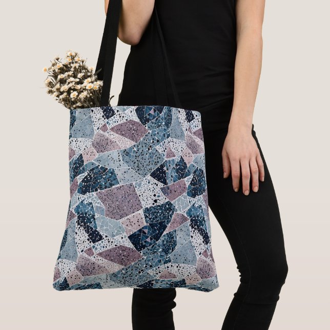Terrazzo Abstract Design Tote Bag (Close Up)