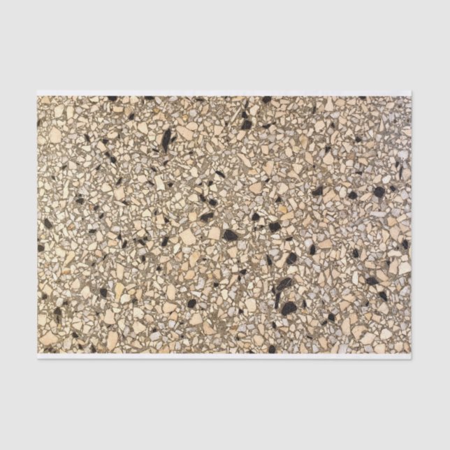 Terrazzo Alla Venezia Texture DIY Loft Decor Beige Tissue Paper (Front)