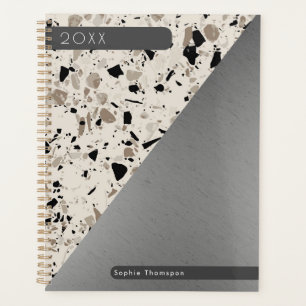 Terrazzo and silver 2024 planner