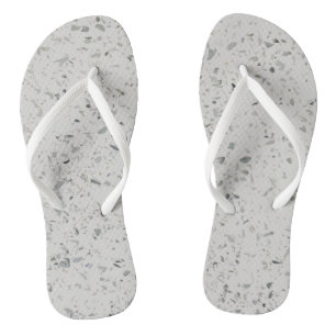 Terrazzo Beach Pebbles Texture Flip Flops