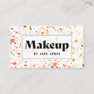 Terrazzo Bold Makeup Artist Cosmetologist Business Card
