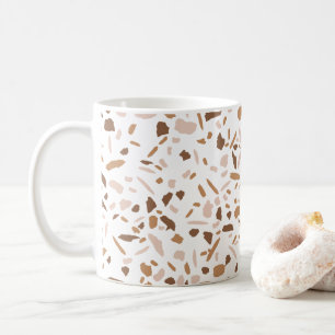 Terrazzo Brown and Beige and White Coffee Mug