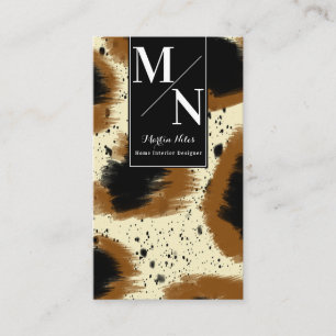 Terrazzo Cheetah Home Interior Designer Stylist Business Card