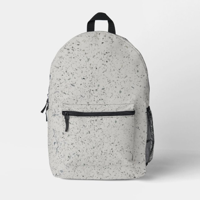 Terrazzo Coastal Pattern Luggage Printed Backpack (Front)