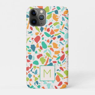 Terrazzo Colourful Architectural INITIAL Designer iPhone 11 Pro Case