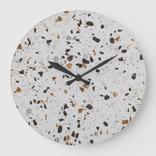 Terrazzo Concert: Vintage Abstract Design Large Clock