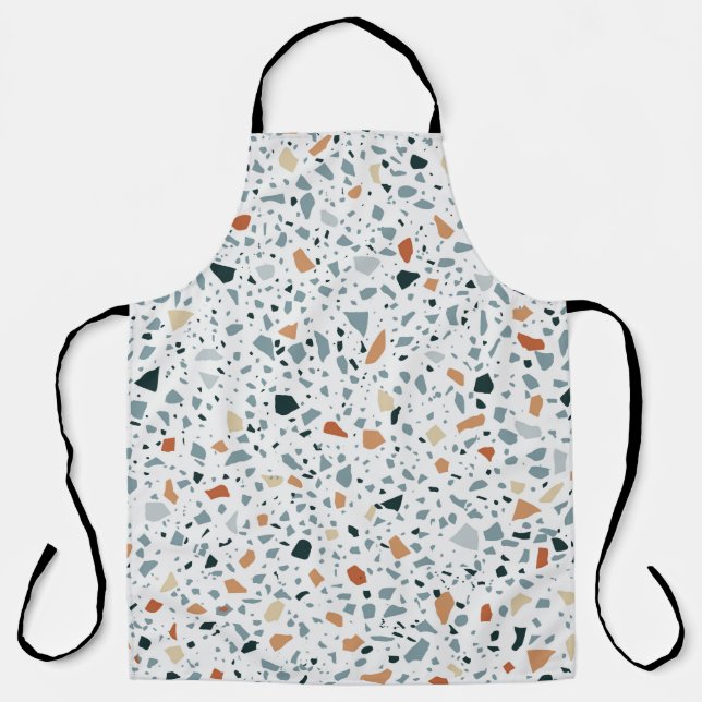 Terrazzo floor marble seamless hand crafted patter apron (Front)
