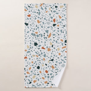 Terrazzo floor marble seamless hand crafted patter bath towel