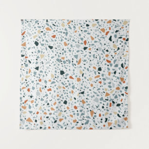 Terrazzo floor marble seamless hand crafted patter tapestry