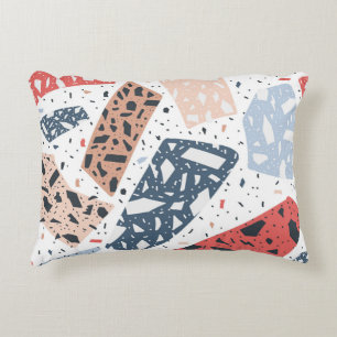 Terrazzo floor marble seamless hand drawn pattern  accent pillow