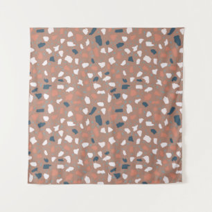 Terrazzo flooring seamless pattern. Vintage stone, Tapestry