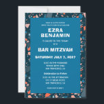 Terrazzo Hand Drawn Custom Bar Bat Mitzvah Invitation<br><div class="desc">Perfect card to announce a bat mitzvah, bar mitzvah or other Jewish celebration! Hand made terrazzo pattern for you on the front and back side! FULLY CUSTOMIZABLE! Click on “Personalize” above to edit the text. Click "edit using design tool" to adjust the fonts, colours and placements and to delete the...</div>