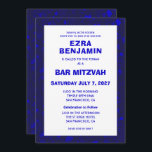Terrazzo Hand Drawn Custom Bar Bat Mitzvah Invitation<br><div class="desc">Perfect card to announce a bat mitzvah, bar mitzvah or other Jewish celebration! Hand made in pencil terrazzo pattern for you on the front and back side! FULLY CUSTOMIZABLE! Click on “Personalize” above to edit the text. Click "edit using design tool" to adjust the fonts, colours and placements and to...</div>