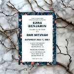 Terrazzo Hand Drawn Custom Bar Bat Mitzvah Invitation<br><div class="desc">Perfect card to announce a bat mitzvah, bar mitzvah or other Jewish celebration! Hand made terrazzo pattern for you on the front and back side! FULLY CUSTOMIZABLE! Click on “Personalize” above to edit the text. Click "edit using design tool" to adjust the fonts, colours and placements and to delete the...</div>