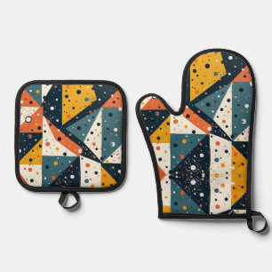 Terrazzo Inspired Oven Mitt and Pot Holders Oven Mitt & Pot Holder Set