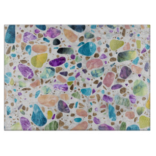 Terrazzo - Mosaic - Gemstones and Gold Cutting Board