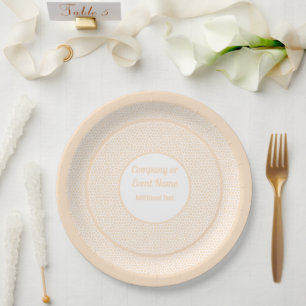 Terrazzo - Orange Peach - 9 inch Round Paper Plate