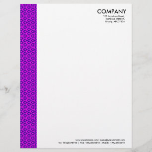 Terrazzo Pattern 03 Violet on Magenta Letterhead