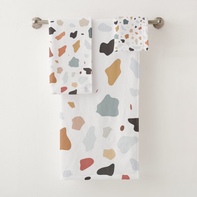 Terrazzo Pattern Bath Towel Set (Insitu)