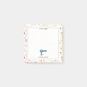 Terrazzo Pattern Blow Dryer Post-it Notes