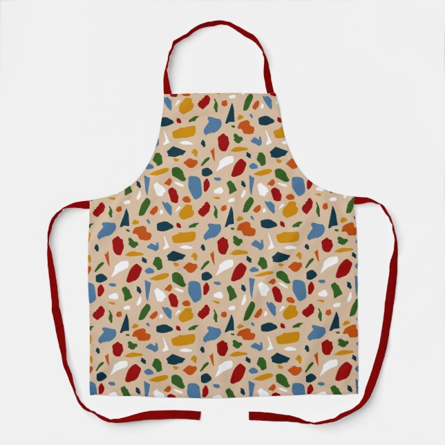 Terrazzo Pattern Colourful Apron (Front)