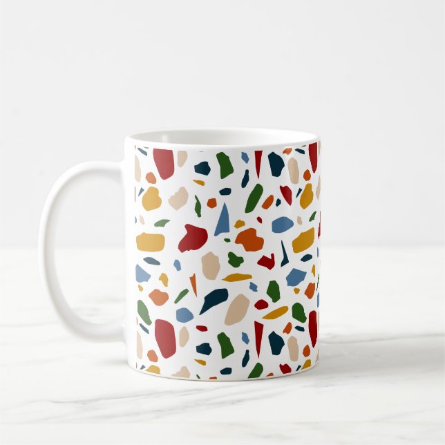 Terrazzo Pattern Colourful Coffee Mug (Left)