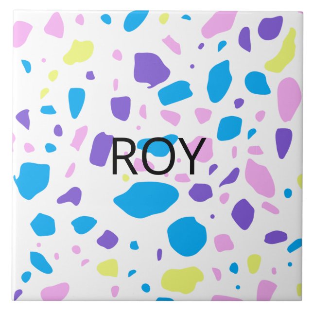 Terrazzo pattern Customizable Tile (Front)