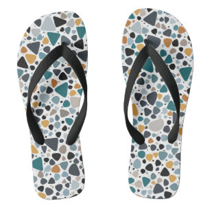 Terrazzo Pattern Flip Flops
