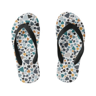 Terrazzo Pattern Kid's Flip Flops